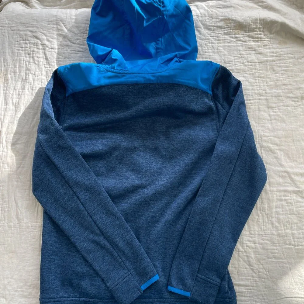 Umbro Zip-Up Hoodie Windbreaker Blue/Navy Y LX (16/18) - Picture 3 of 3